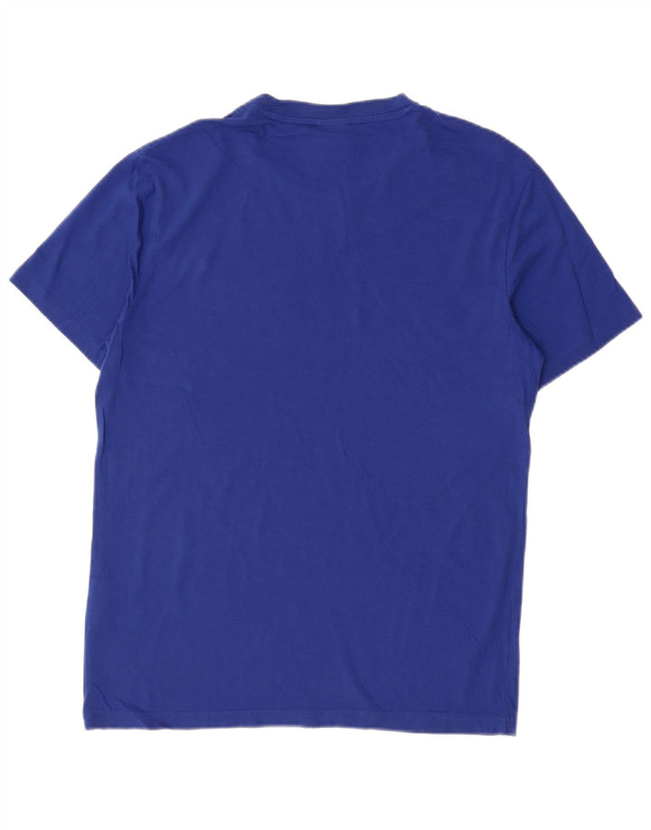 Champion Mens Graphic T-Shirt Top Medium Blue Cotton