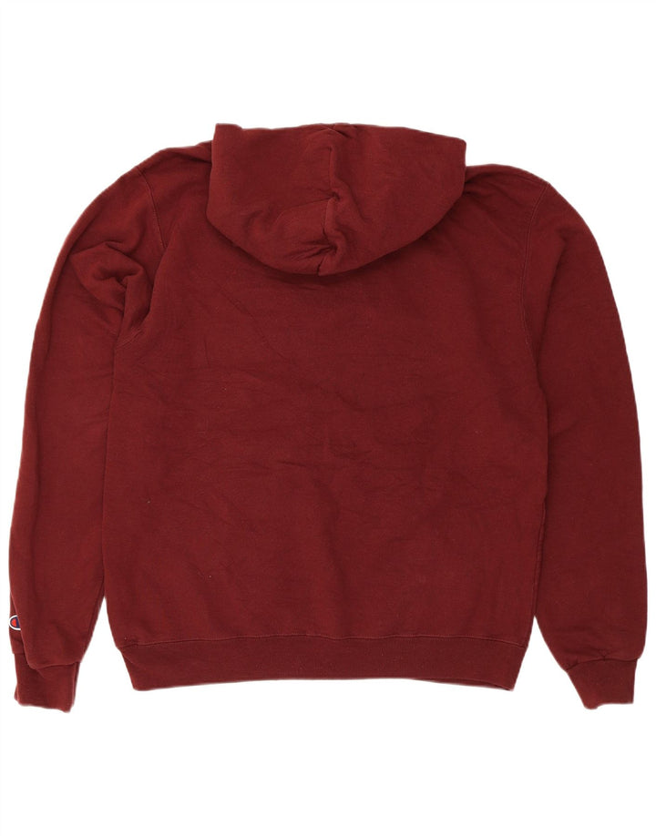 Champion Mens Graphic Regular Fit Hoodie Jumper Medium Maroon College