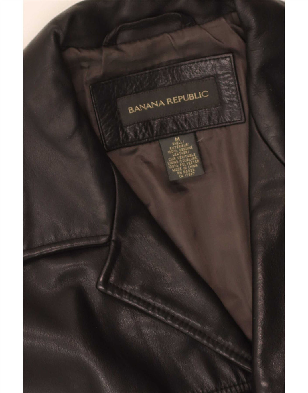 Banana Republic muški kožni kaput UK 38 Srednje crni