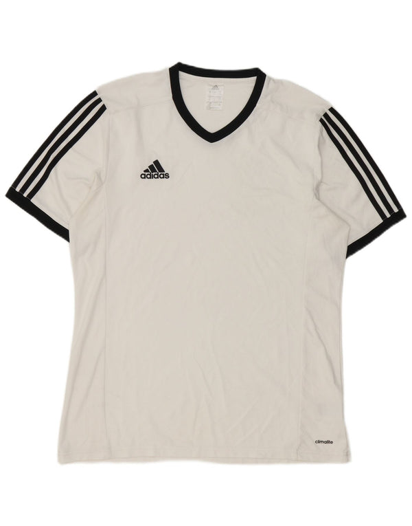 Adidas Herre Climalite T-Shirt Top Stor Hvid Polyester