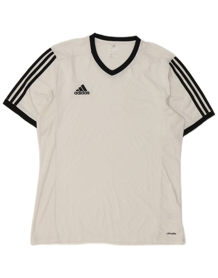 Мужская футболка Adidas Climalite, большой белый полиэстер