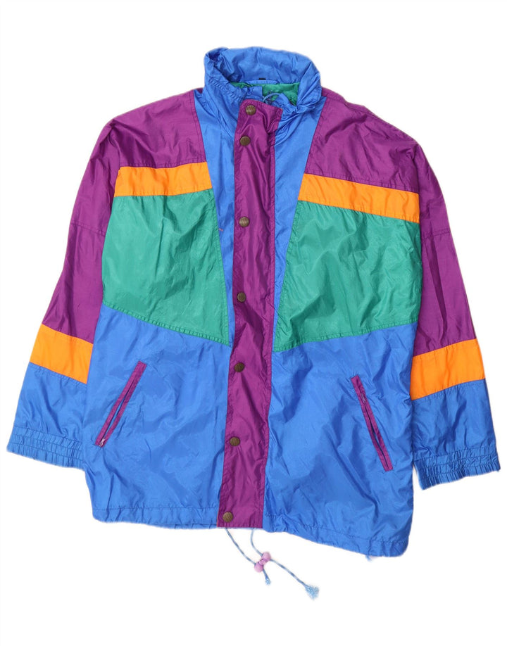 Vintage Mens Windbreaker Jacket UK 38 Medium Multicoloured Colourblock