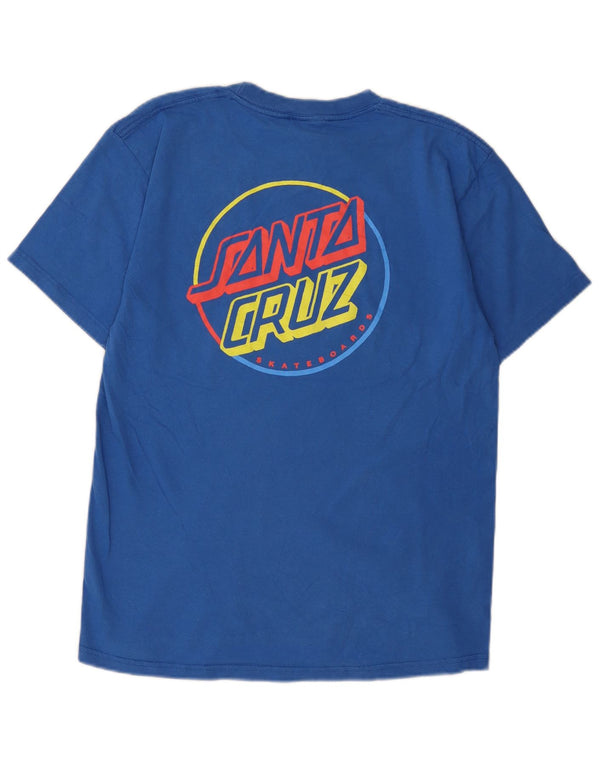 Santa Cruz Mens Graphic T-Shirt Top Medium Blue Cotton