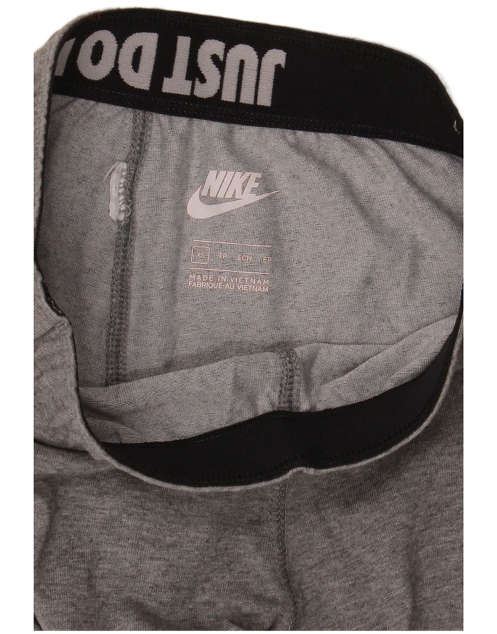 Nike Womens Graphic Leggings UK 6 XS  Grey Flecked