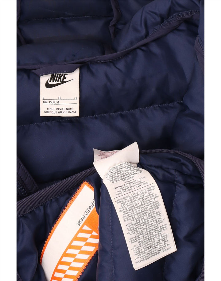 Nike drenge hættepolstret jakke 12-13 år Stor marineblå polyester