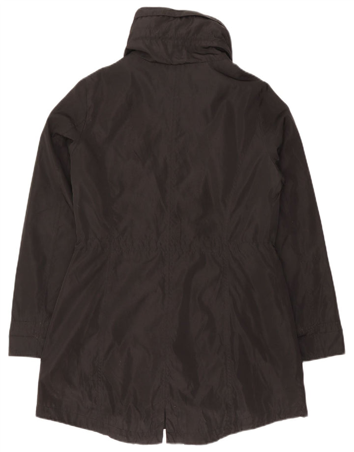 Michael Kors Womens Hooded Parka Jacket UK 10 Small Black Polyester