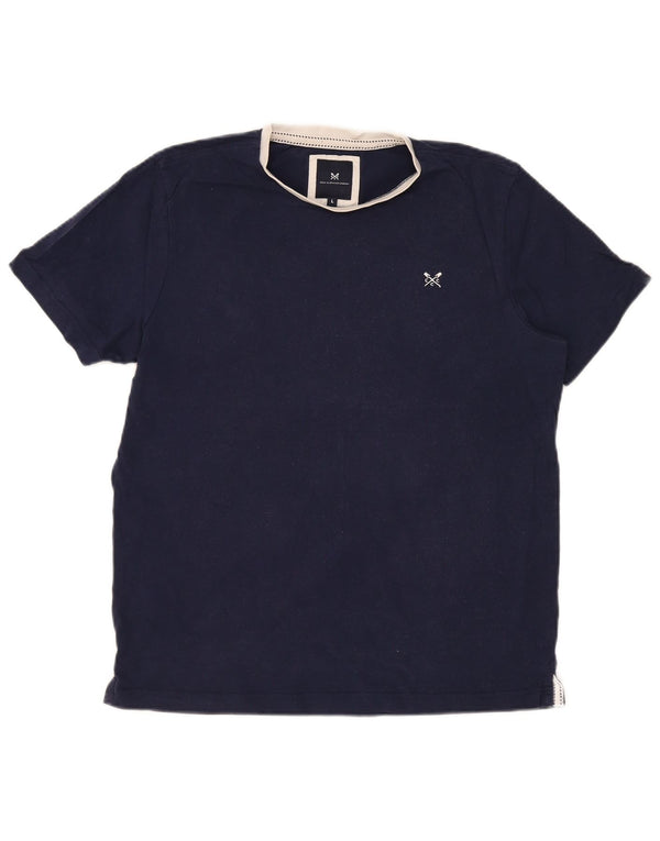 Crew Clothing Mens T-Shirt Top Large Navy Blue Cotton