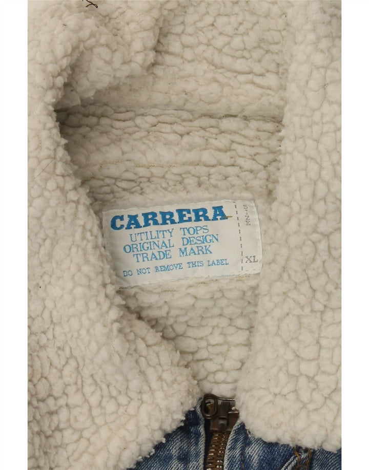 Carrera Mens Sherpa Denim Jacket UK 42 XL Blue