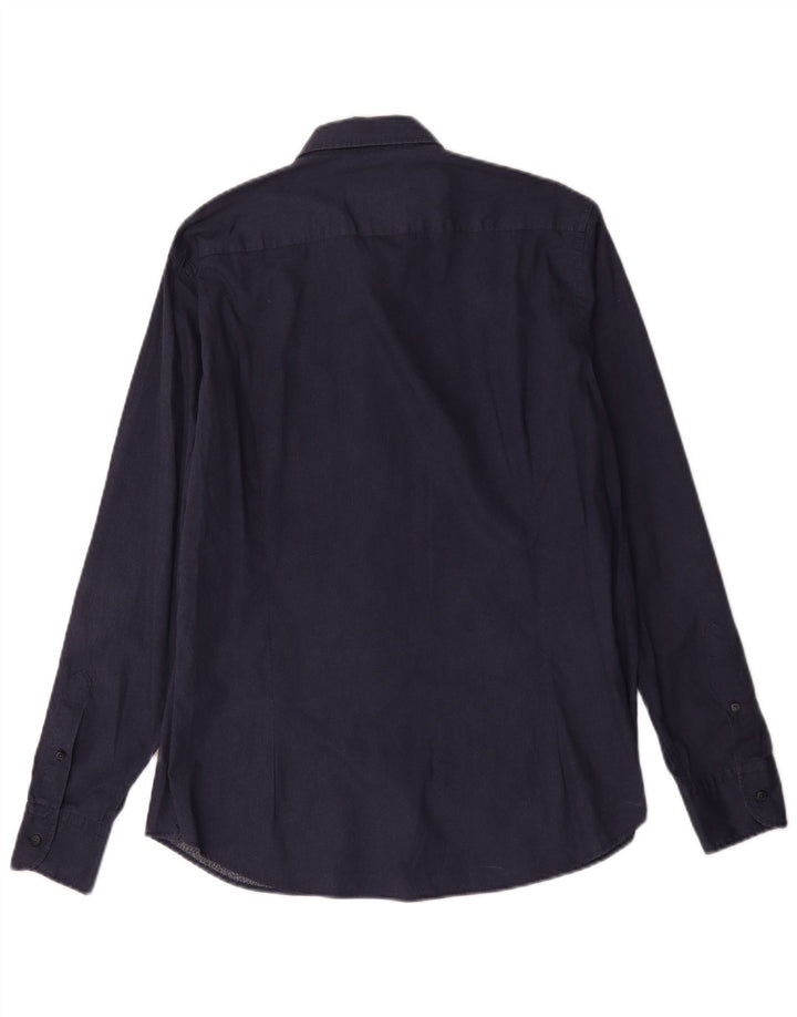 Camisa Massimo Dutti Hombre Grande Azul Marino