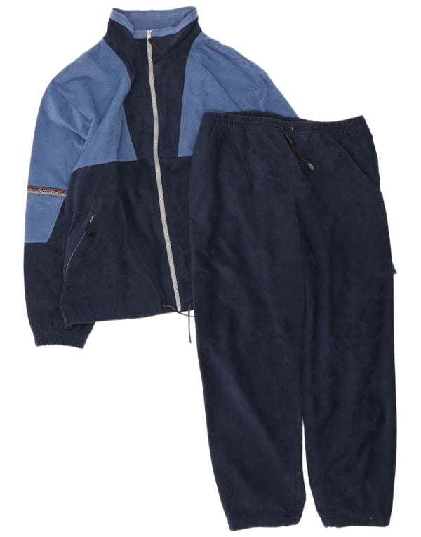 Dres męski Great Escapes welurowy EU 56 XL, granatowy, blok kolorów