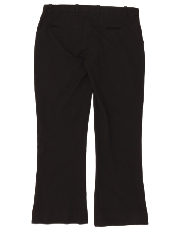 Gap Womens Flare Cropped Trousers UK 6 XS W28 L26 Black Polyester