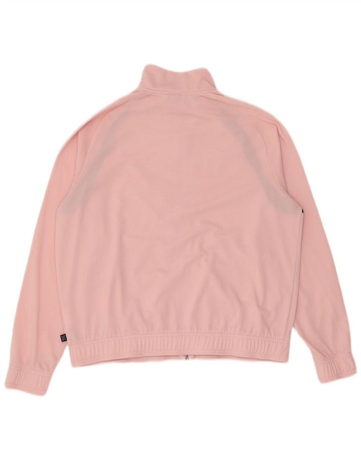 Puma Womens Oversized Tracksuit Top Jacket UK 16 Large Pink Colourblock