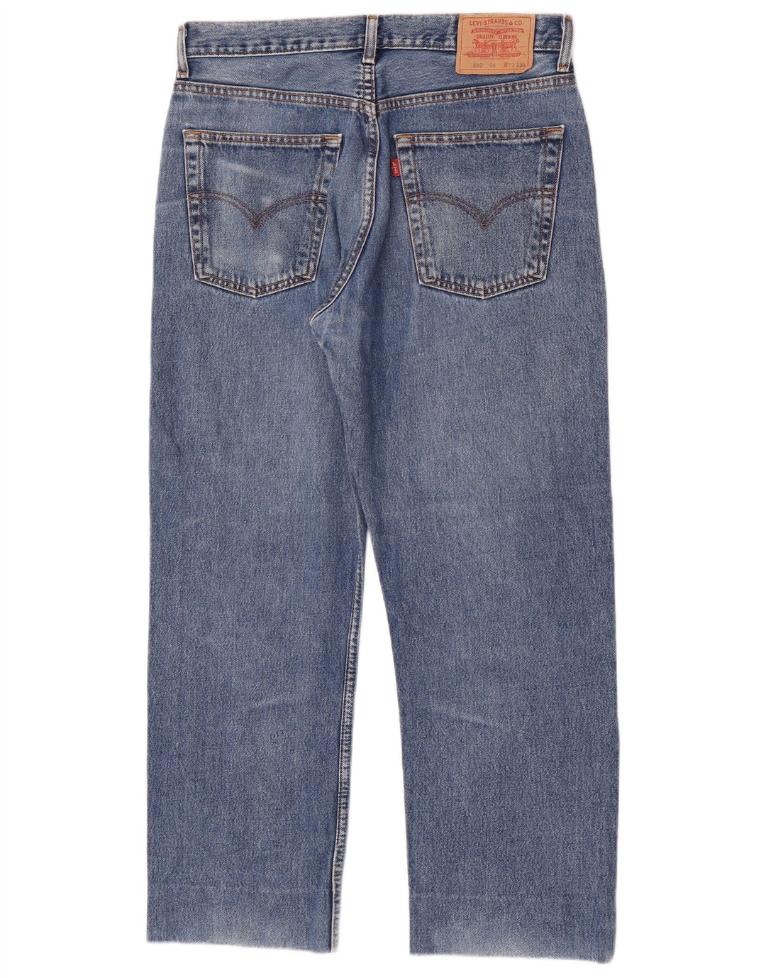 Levi's Mens 582 Straight Jeans W33 L28 Blue Cotton