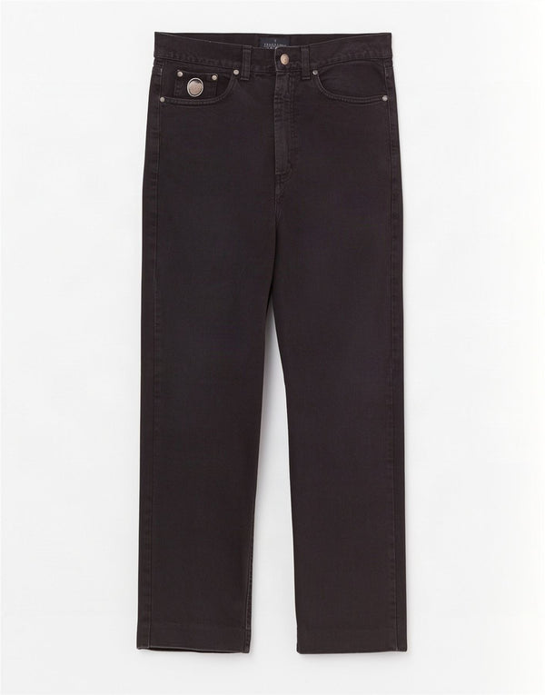 Trussardi Mens Straight Jeans IT 50 Large W36 L30 Black Cotton