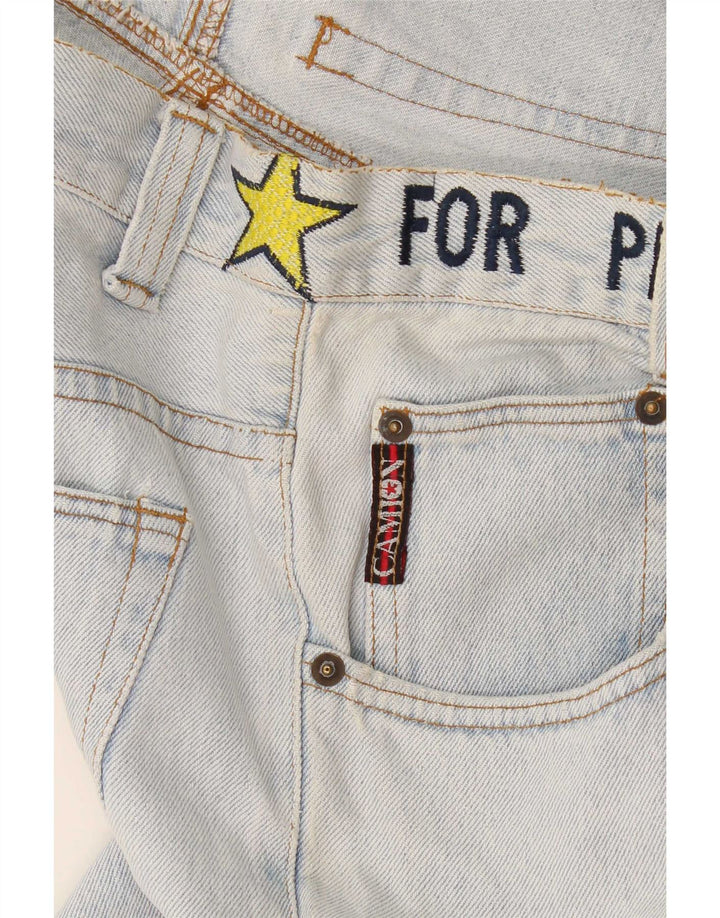 Vintage Womens Graphic Tapered Jeans W32 L32 Blue