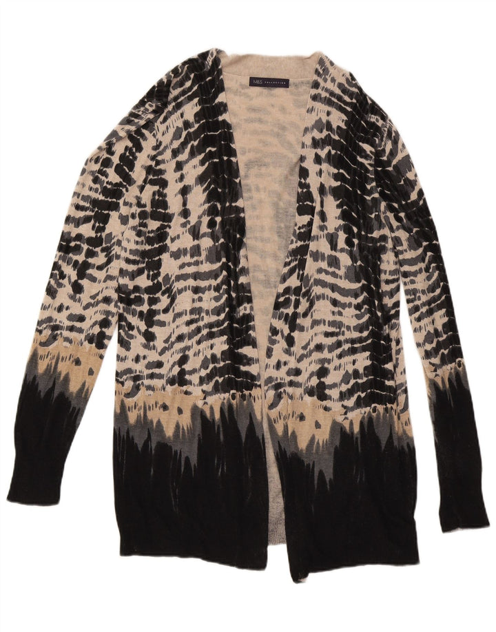 MARKS & SPENCER Womens Longline Cardigan Sweater UK 12 Medium  Beige
