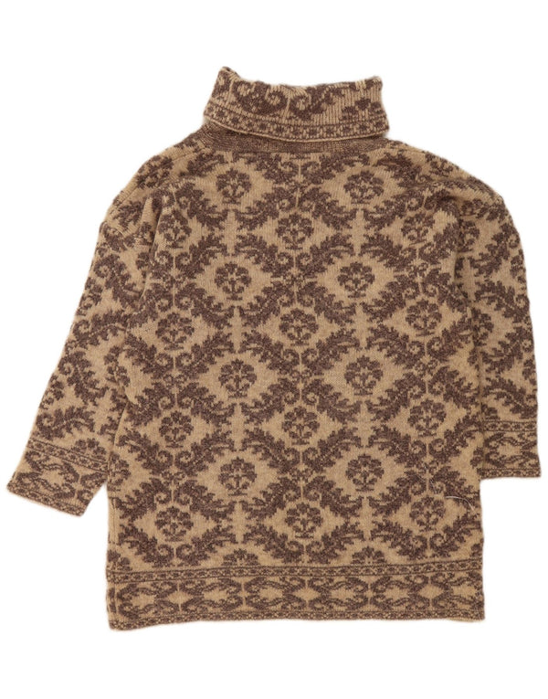 Suéter feminino St. Bernard com gola redonda Reino Unido 18/20 XL lã paisley bege