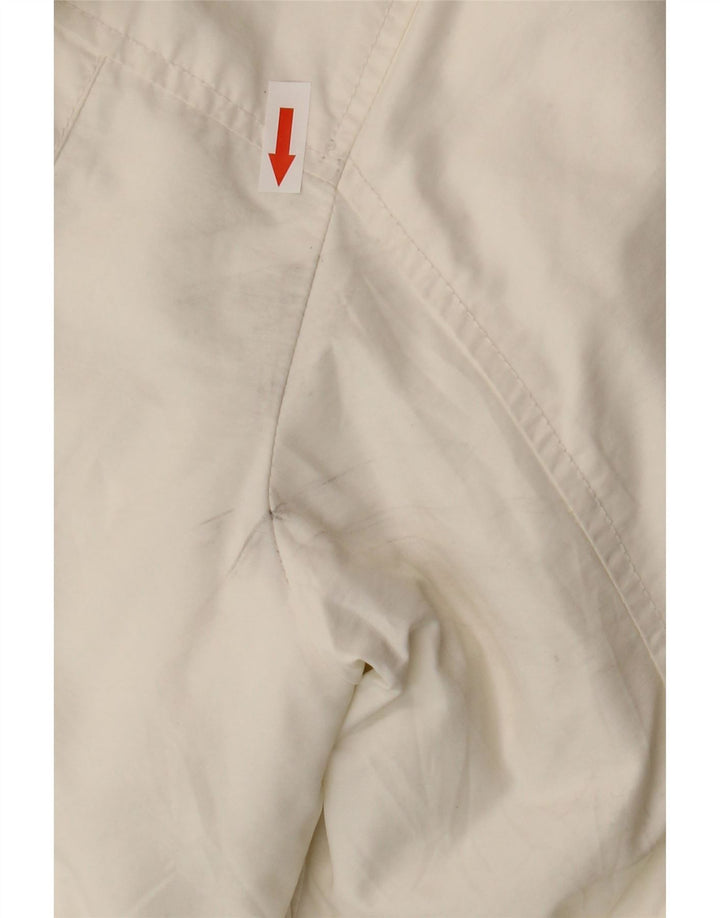 Playlife Womens Hooded Padded Coat UK 14 Medium White Cotton