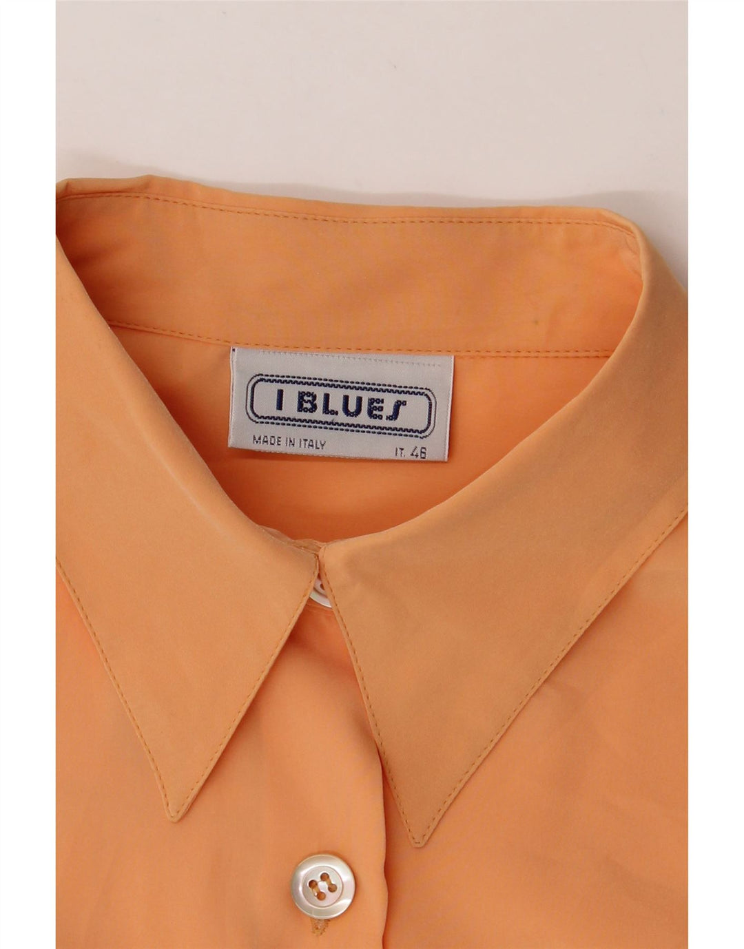 I BLUES Womens Shirt Blouse IT 48 XL Orange Polyester Vintage i Blues and Second-Hand i Blues from Messina Hembry 