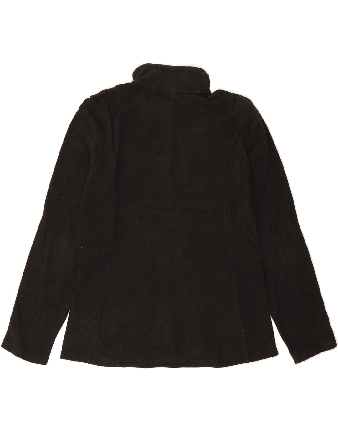 EDDIE BAUER Womens Zip Neck Fleece Jumper UK 14 Medium Black Polyester Vintage Eddie Bauer and Second-Hand Eddie Bauer from Messina Hembry 