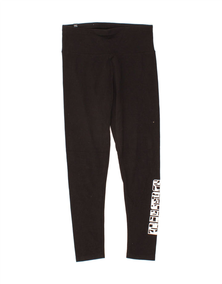 PUMA Womens Graphic Leggings UK 8 Small Black Vintage Puma and Second-Hand Puma from Messina Hembry 