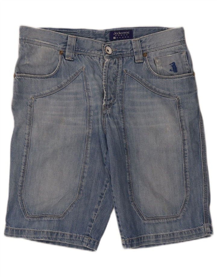 Jeckerson Mens Denim Shorts W33 Medium Blue
