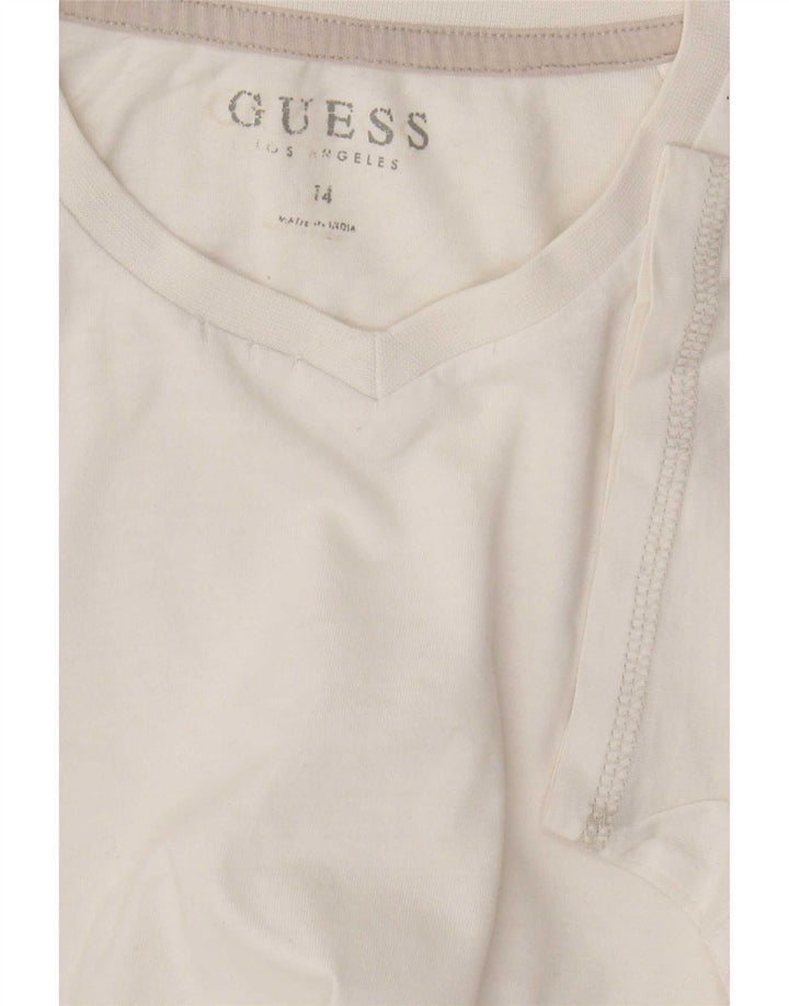 Женская футболка Guess с рисунком Top UK 14, средний белый