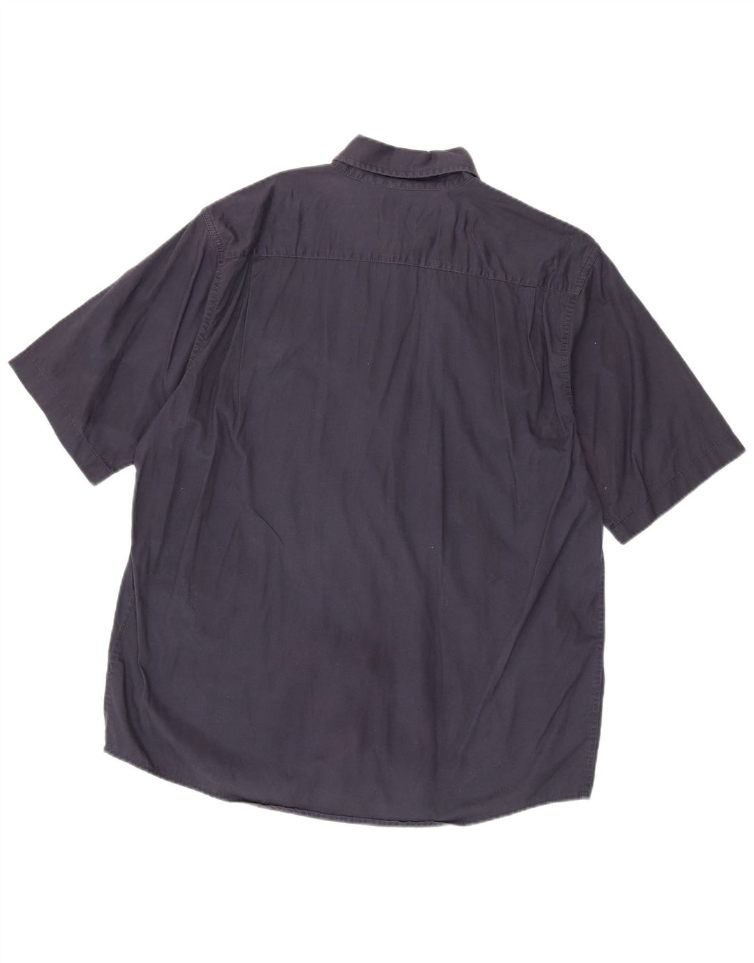 Wrangler Mens Short Sleeve Shirt XL Navy Blue Cotton