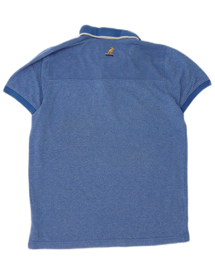 KANGOL Mens Polo Shirt Small Blue Cotton