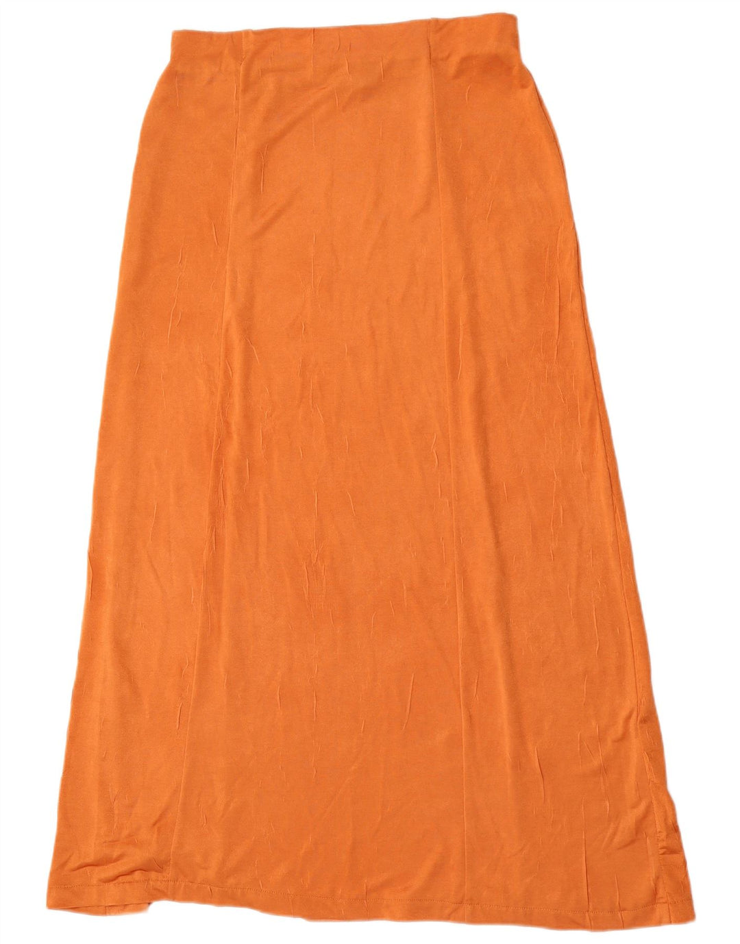 Zara Dame Højtalje Maxi Nederdel Large W30 Orange Polyester