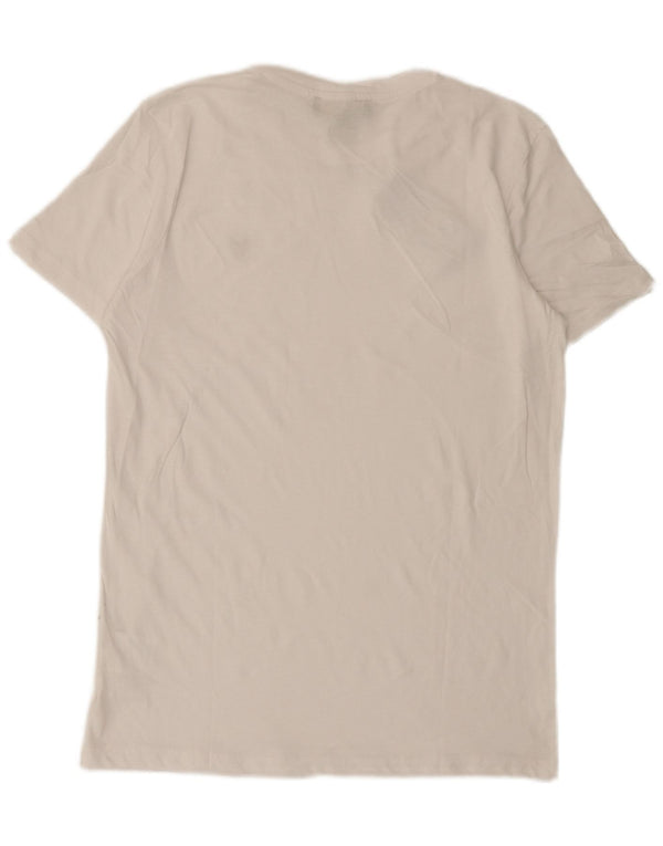 Lyle & Scott Mens T-Shirt Top Medium White Cotton
