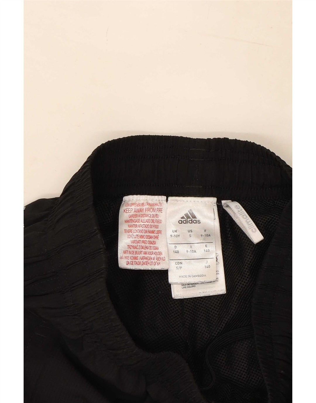 Adidas Boys Climalite Tracksuit Trousers 9-10 Years Black Polyester