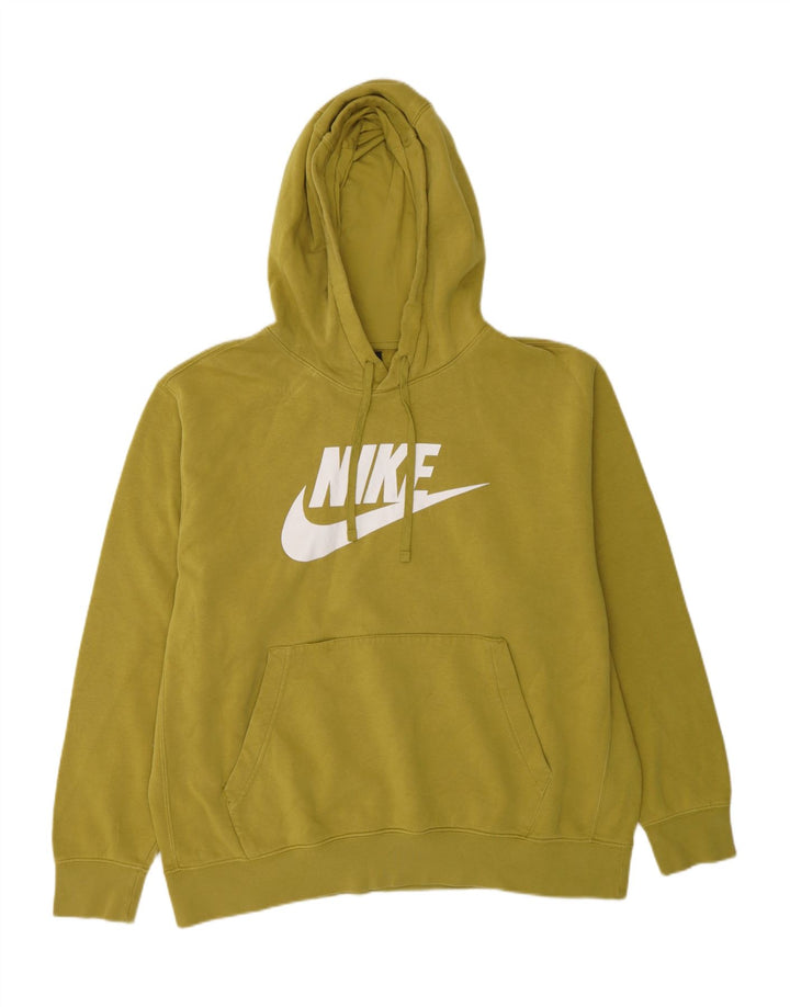 NIKE Womens Oversized Graphic Hoodie Jumper UK 18 XL Green Cotton Vintage Nike and Second-Hand Nike from Messina Hembry 