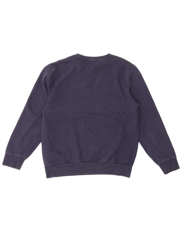 True Religion Mens Graphic Sweatshirt Jumper Medium Navy Blue Cotton