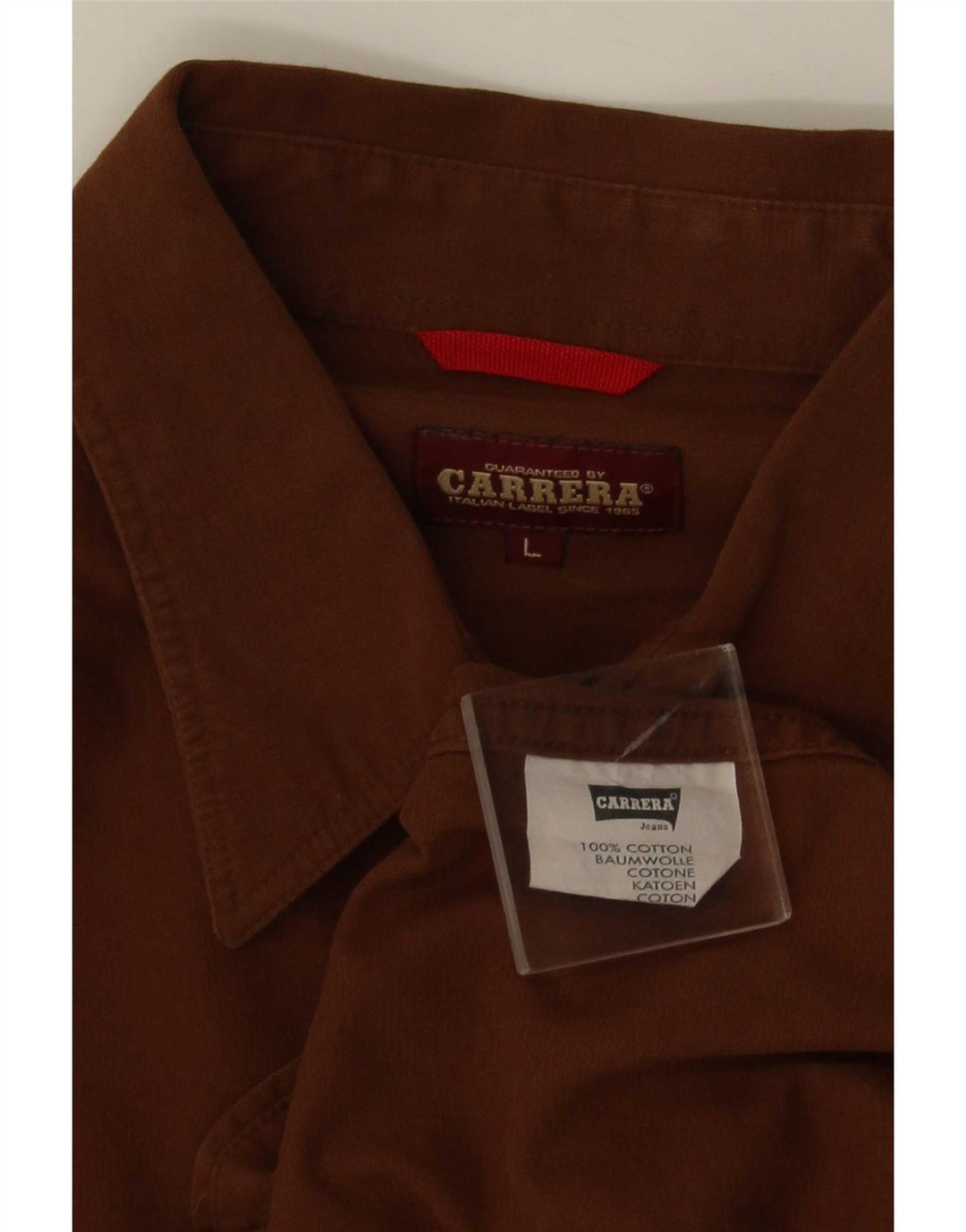 Carrera Chemise Militaire Large Marron Coton Homme