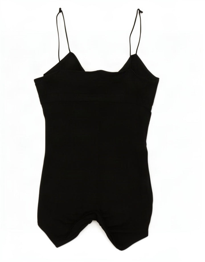 Armani Jeans Womens Sleeveless Asymmetric Tunic Top UK 12 Medium Black Silk