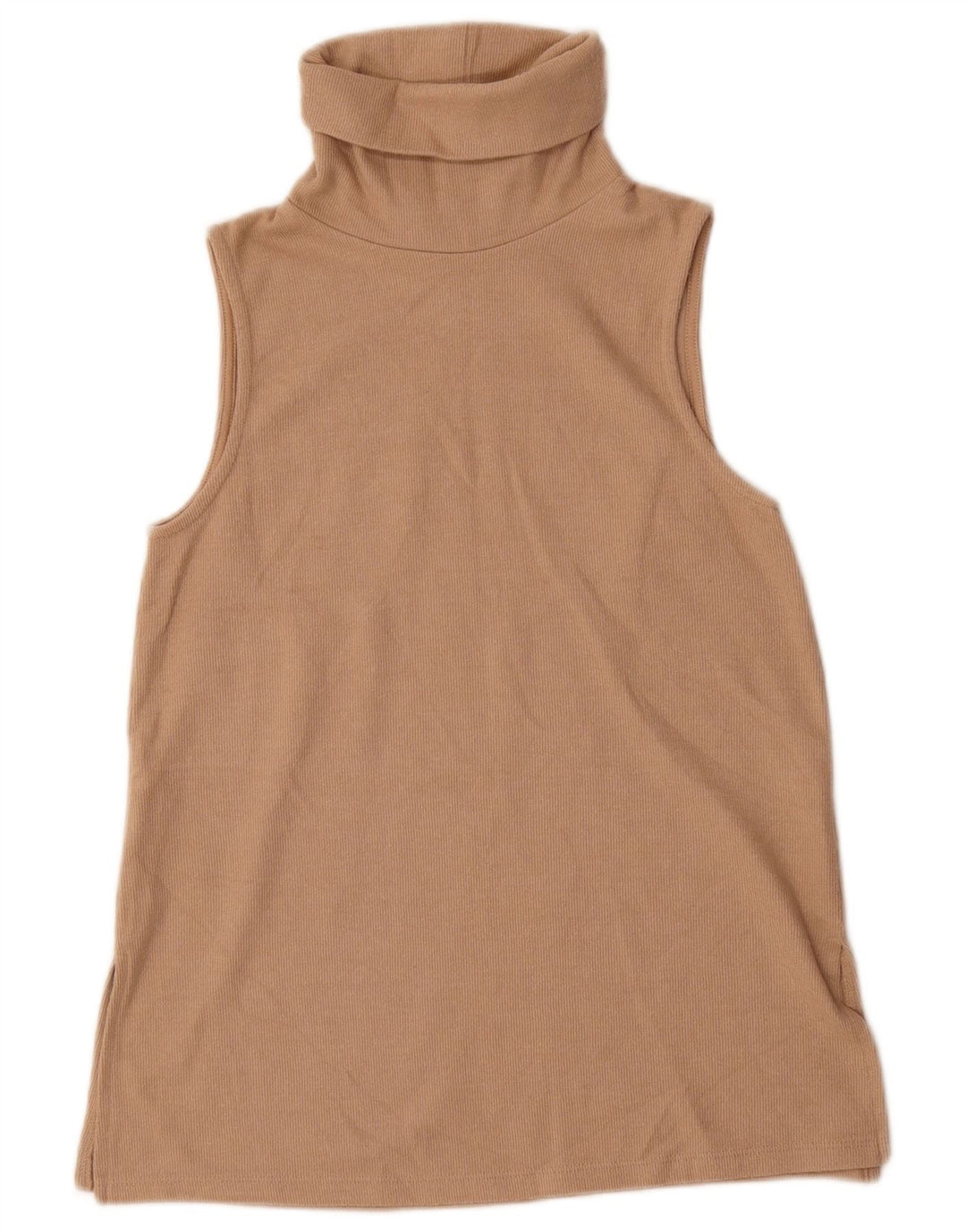 Marks & Spencer Damen-Weste mit Rollkragen, UK 10, Größe S, Beige, Polyester