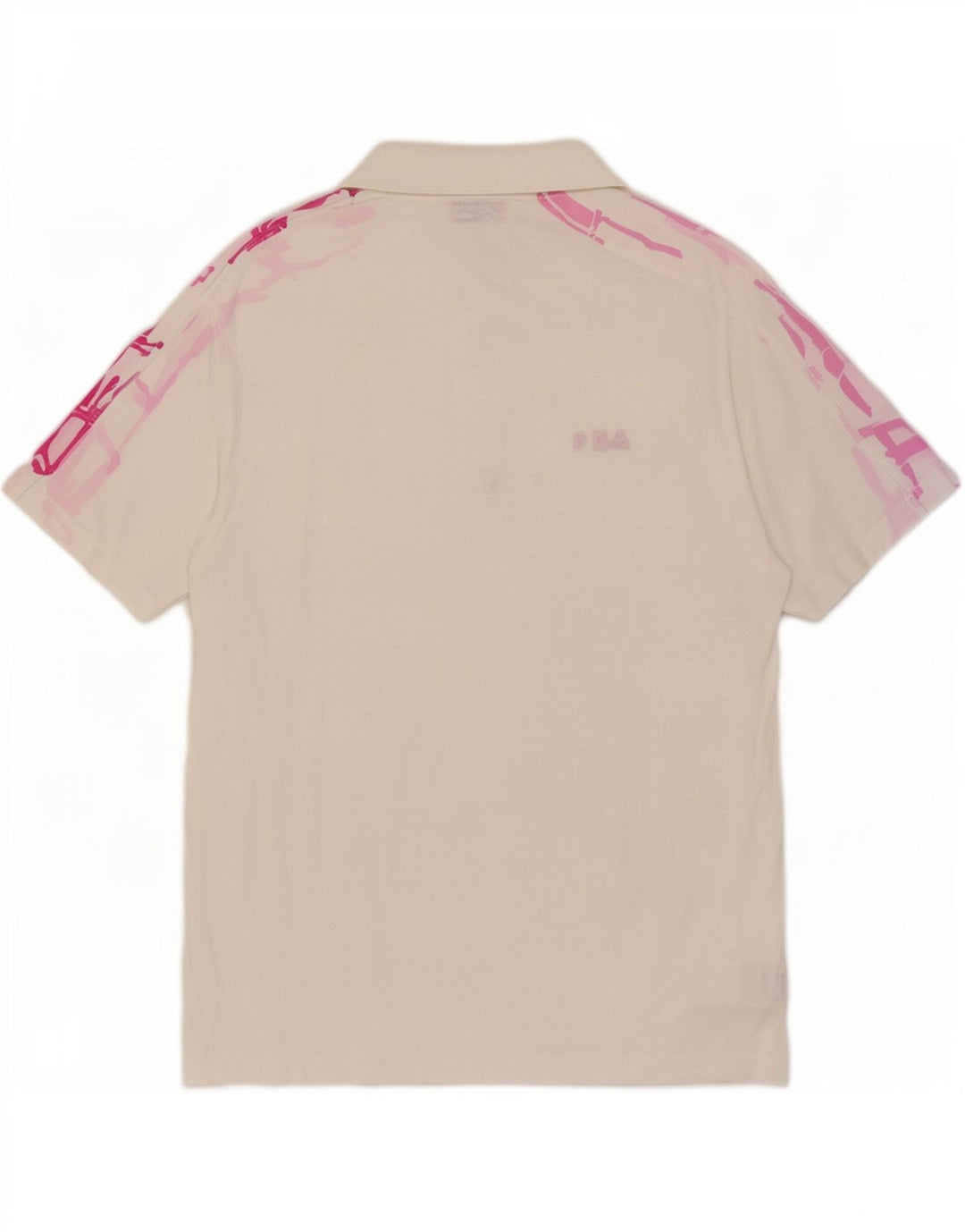 Polo grafica da uomo Fila IT 52 Large in cotone bianco