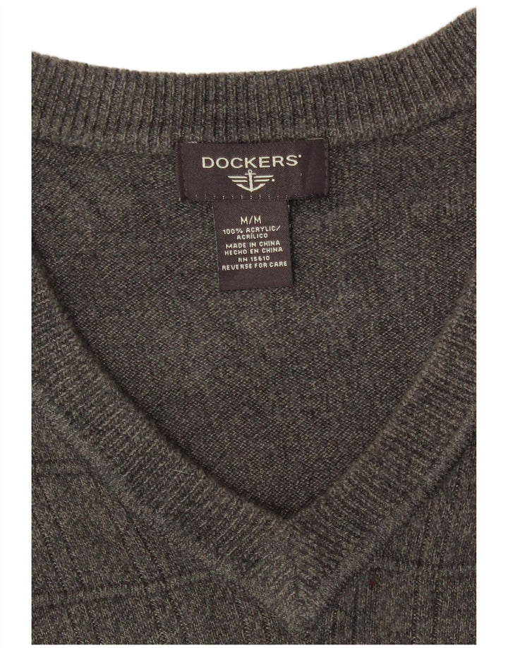 Dockers Mens Vest Tank Top Medium Grey Acrylic
