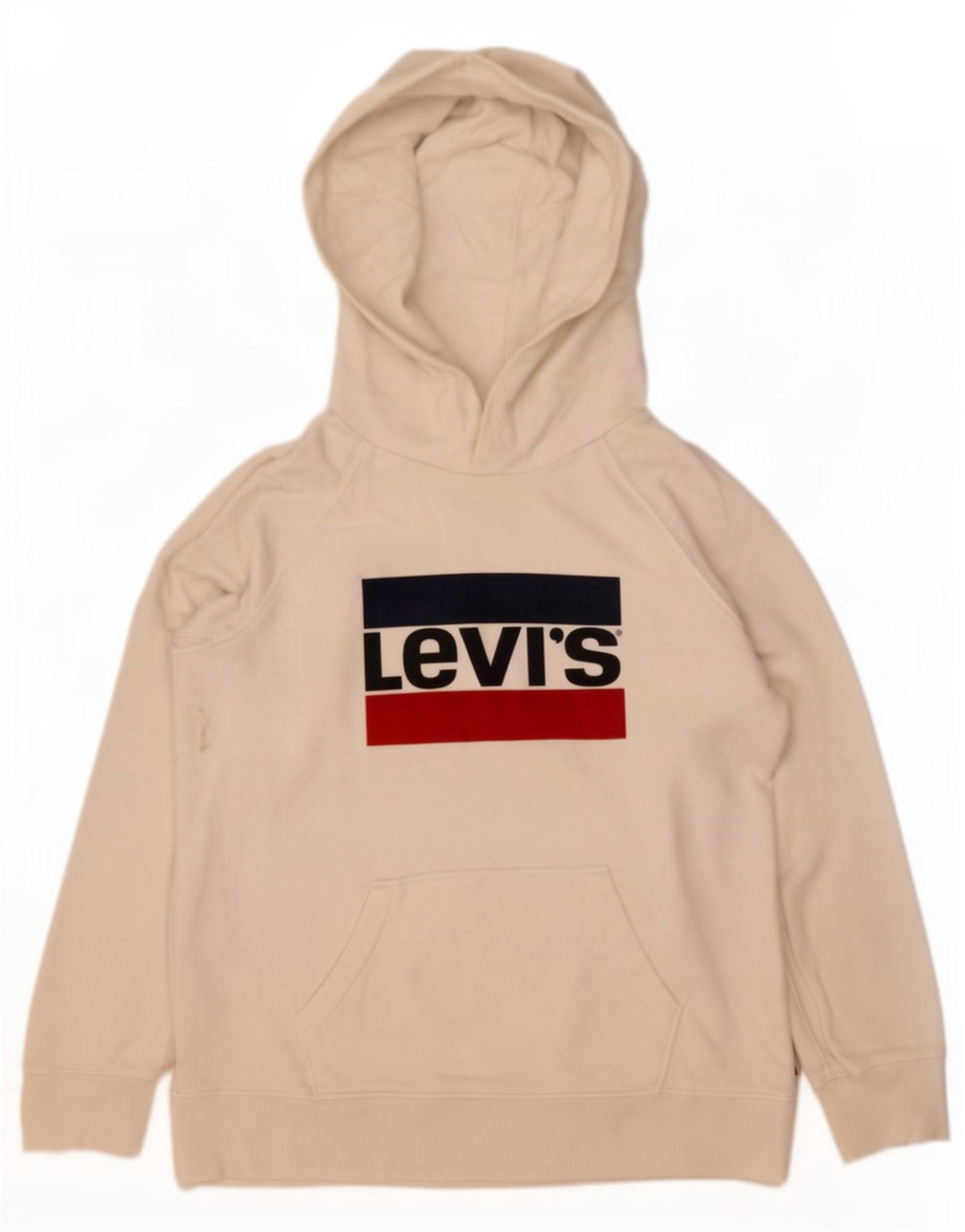 Maglione con cappuccio grafico da uomo Levi's piccolo in cotone bianco