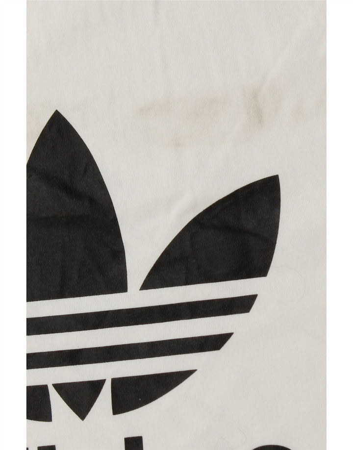 Adidas Mens Graphic T-Shirt Top Small White Cotton