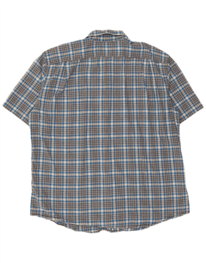 Eddie Bauer Mens Classic Fit Shirt XL Blue Check Cotton