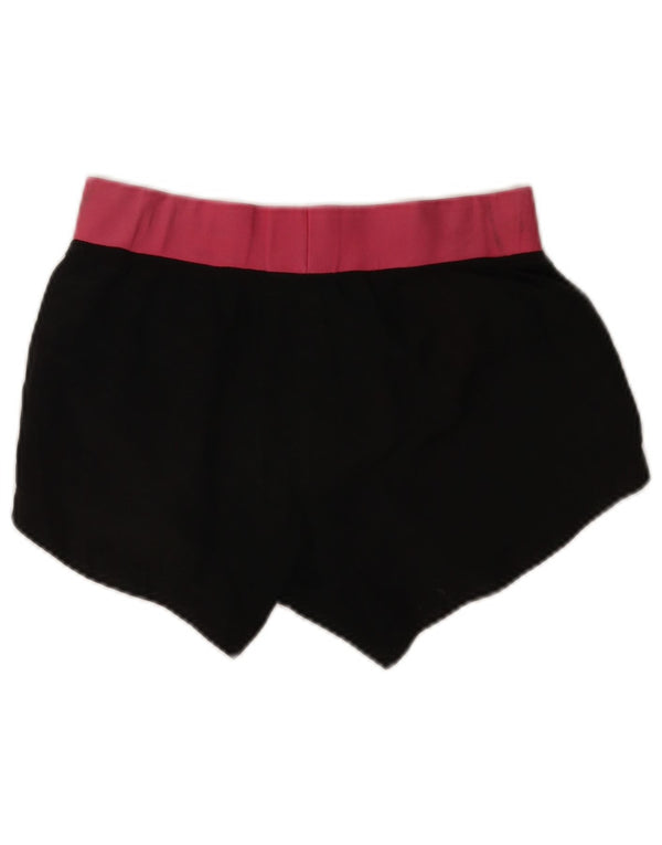 Pantaloncini sportivi Nike Dri Fit da donna UK 8 Small Nero Colourblock Poliestere