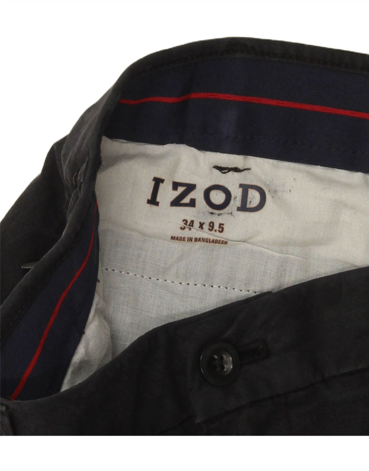 IZOD Mens Chino Shorts W34 Large Navy Blue Cotton Vintage Izod and Second-Hand Izod from Messina Hembry 