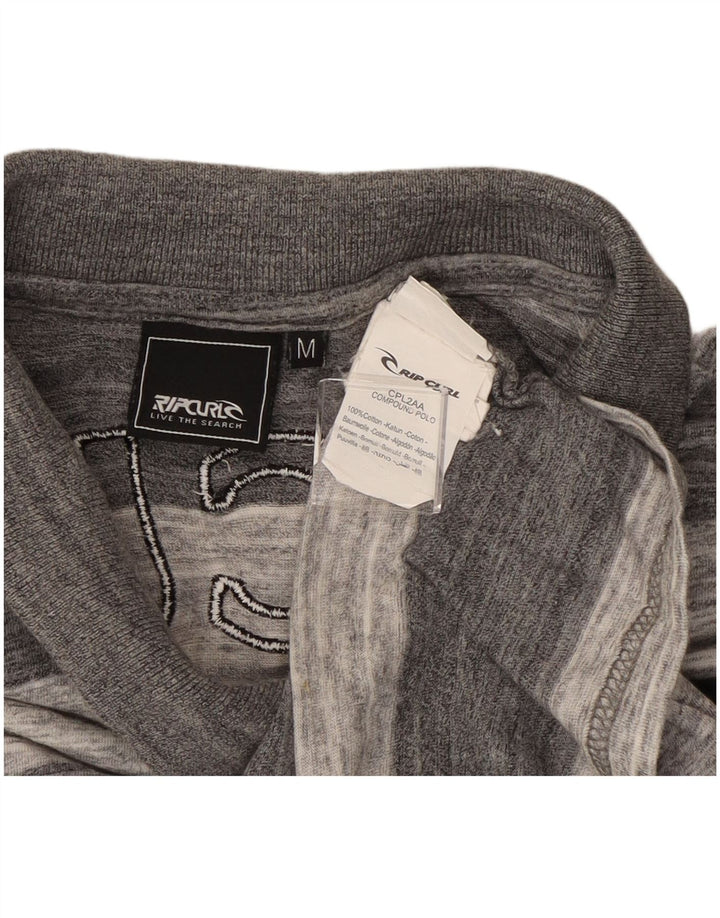 Męska koszulka polo Rip Curl z grafiką, średnioszara, bawełniana w paski
