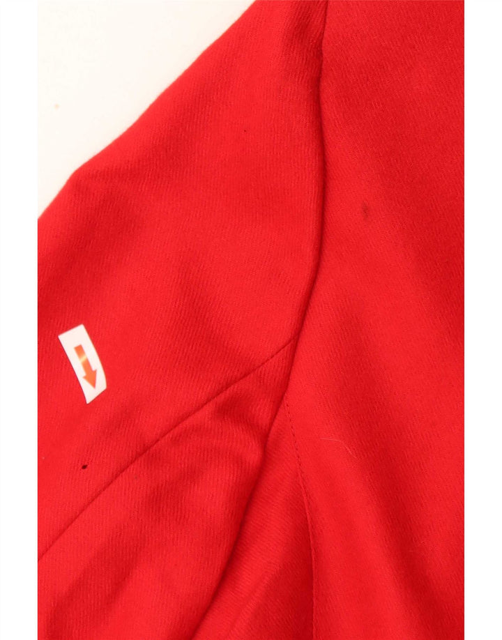 Vintage Damen 5-Knopf-Blazerjacke IT 44 Medium Red Wool Classic