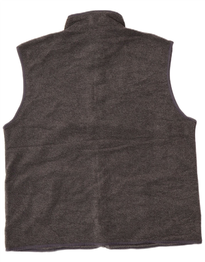 Vintage Herre Fleece Gilet UK 42 XL Grå Polyester