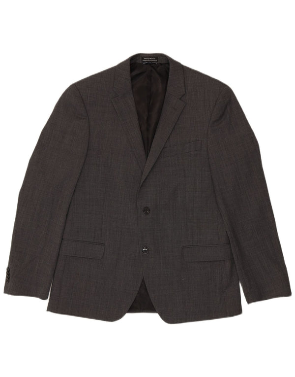 Tommy Hilfiger Mens 2 Button Blazer Jacket UK 42 XL Grey Check Wool