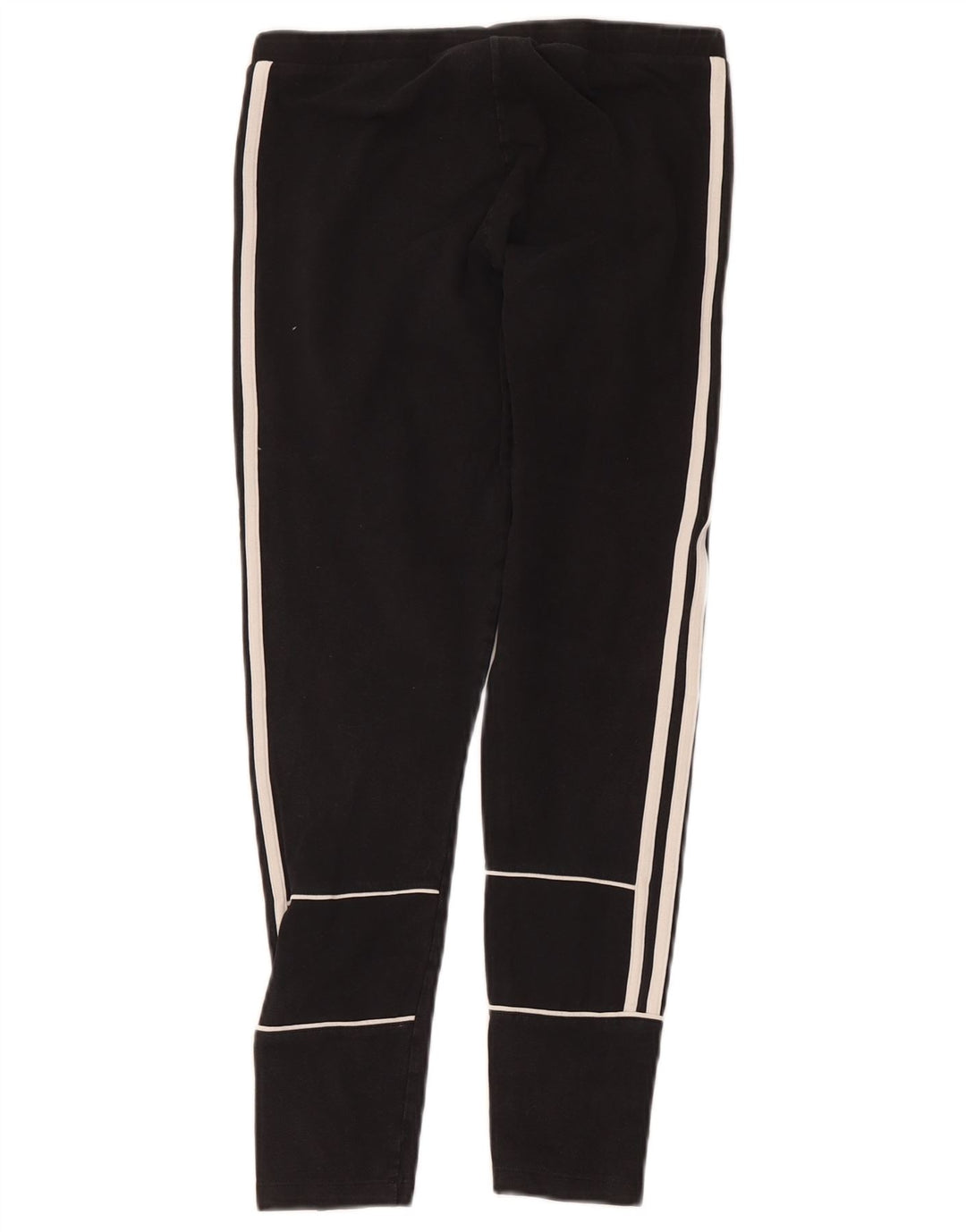Adidas Womens Crop Leggings UK 12 Medium Black Cotton