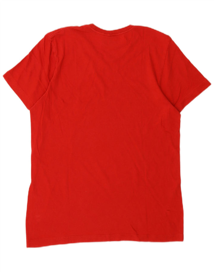Adidas T-Shirt Graphique Homme Rouge Moyen Coton